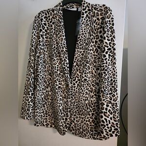 Susan Graver Animal Print Blazer